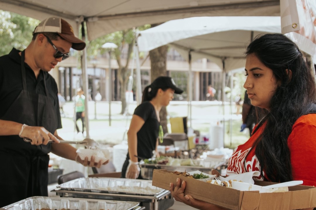 Food being served.