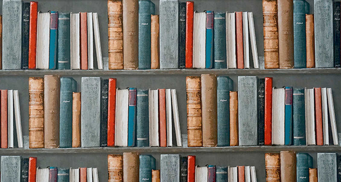 Books on a bookshelf