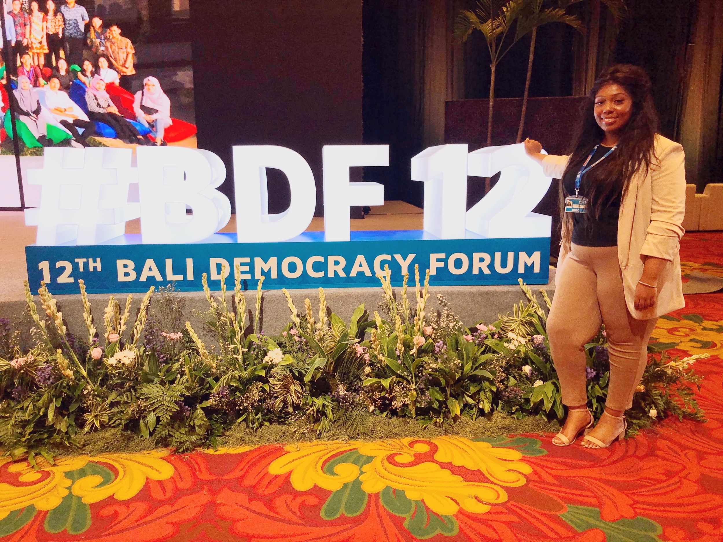 Carla Warren at Bali Student Democracy Conference Carla Warren at Bali Student Democracy Conference