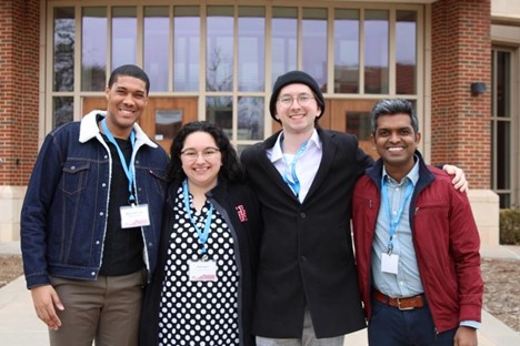 Matt Zimmerman, Amber Duarte, Dylan Stracener and Mahbubul Bhuiyan at the conference.
