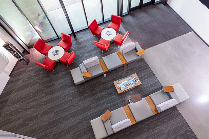 Ceiling view of furniture 