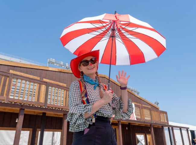 Student wearing costume