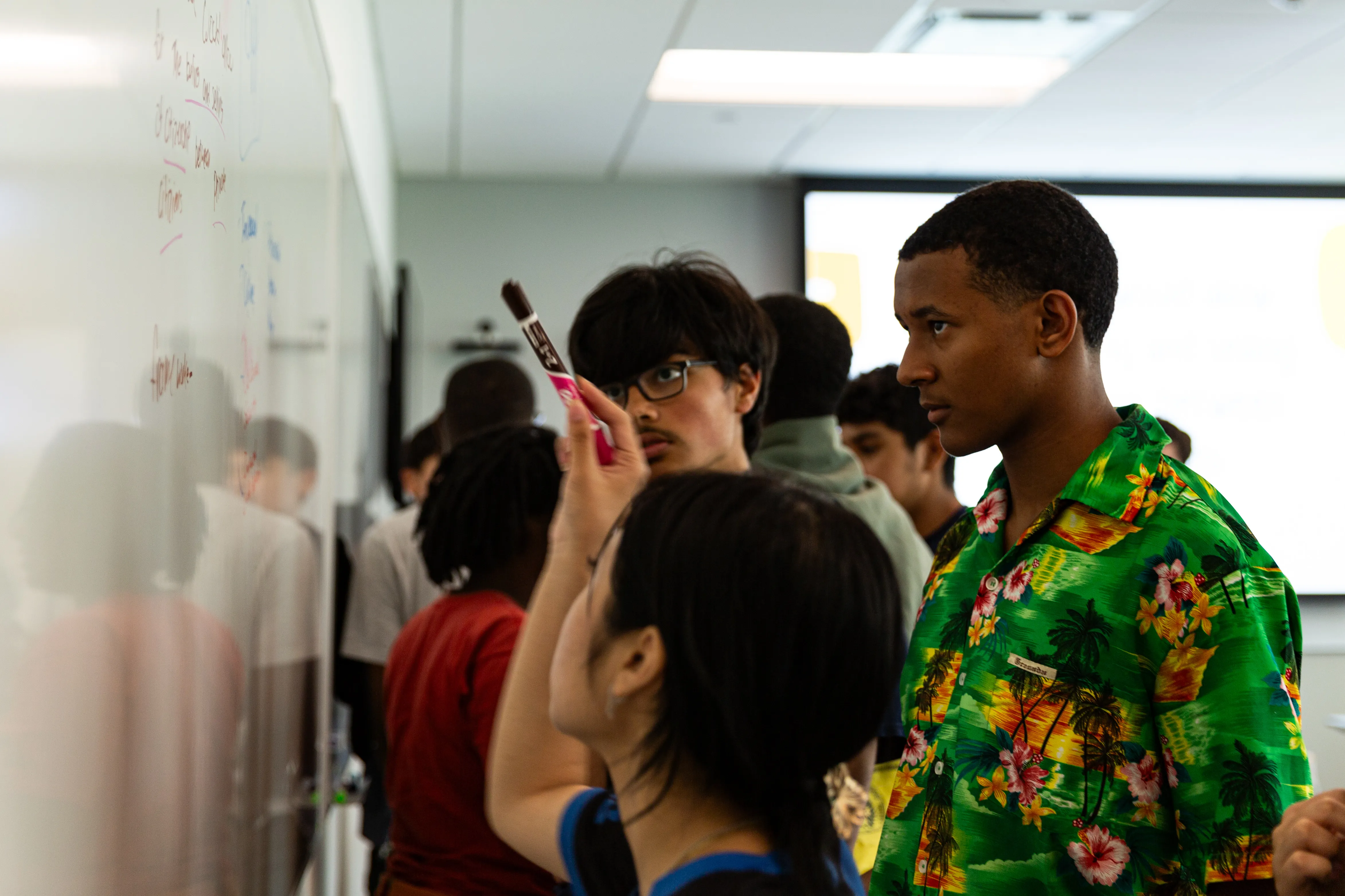 students in class