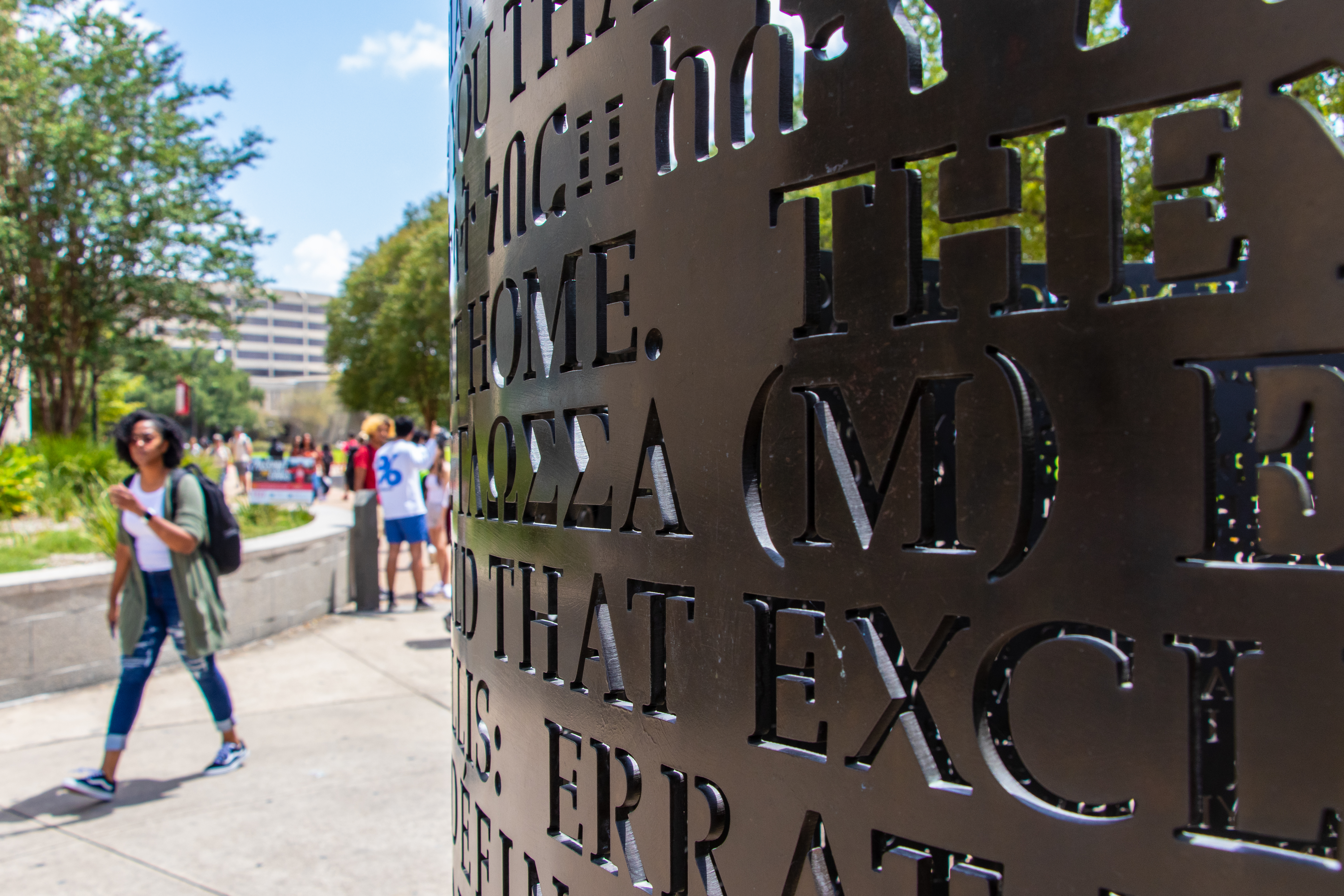 students on campus
