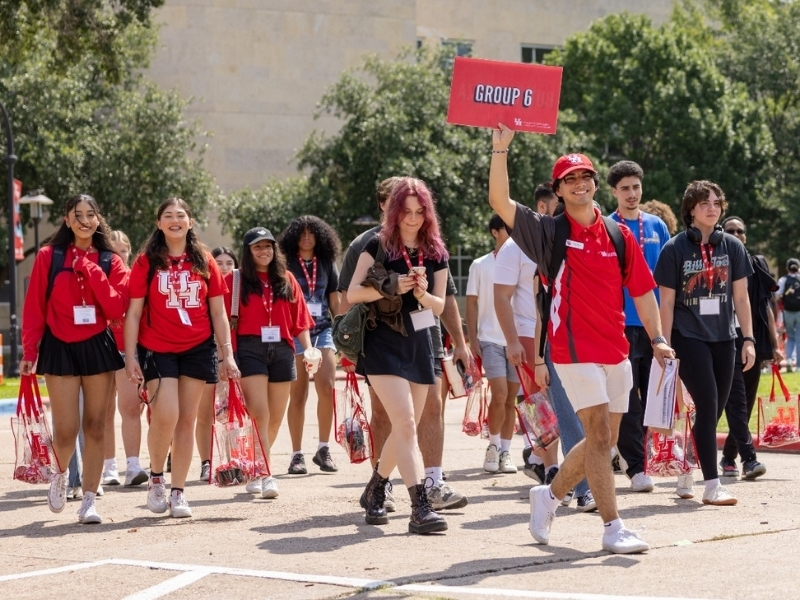Students at orientation