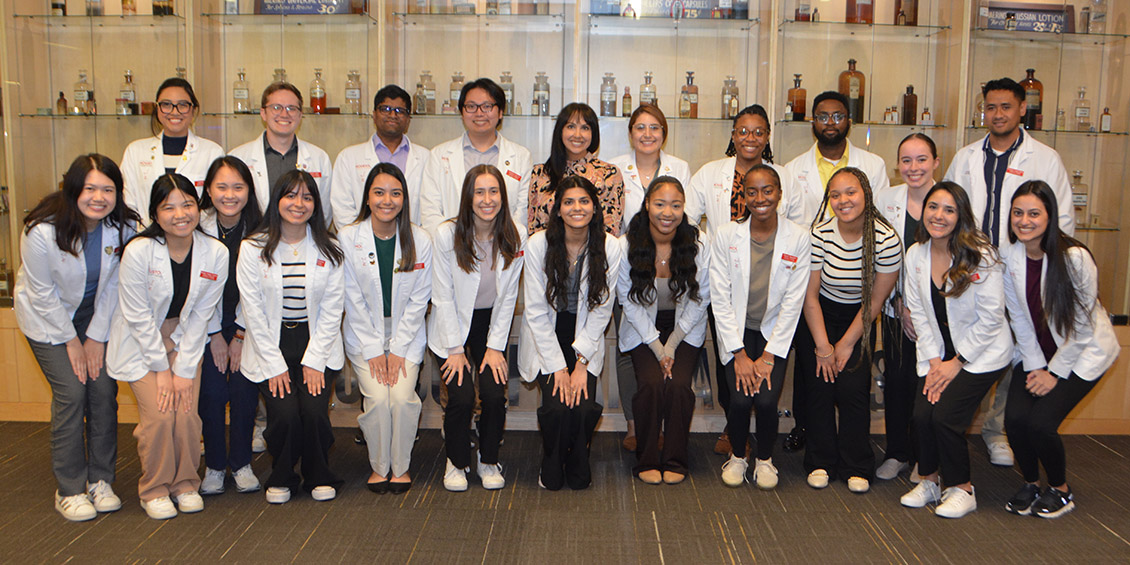 Jonathan and members of Phi Lambda Sigma