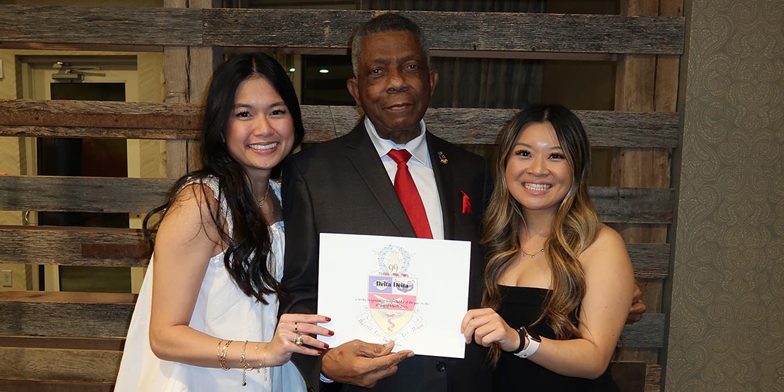 Chapter members Pham and Tran with Advisor Williams