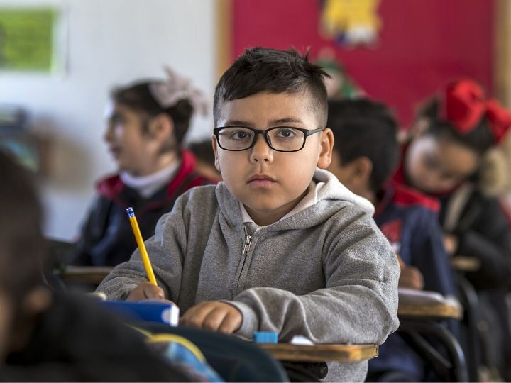 child in classroom