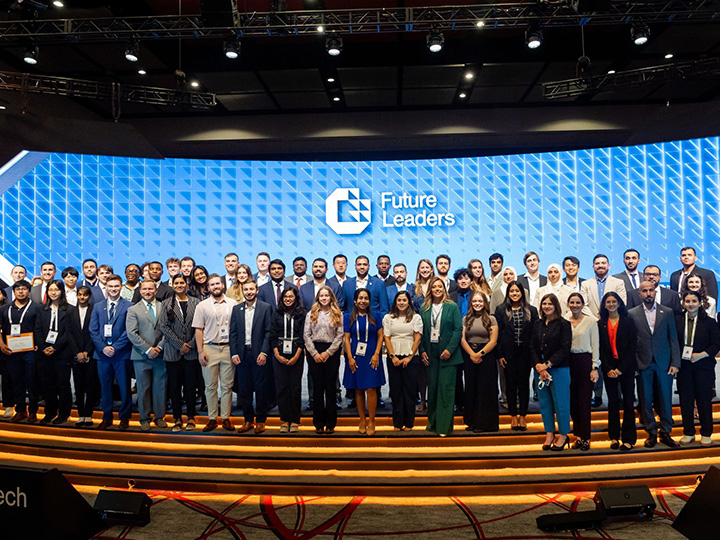 Energy Coalition board members Gerardo Angulo, Suhaib Kaissi, FNU Vidhi, William Day and Prince Aleta attended GasTech 2024 as part of the GasTech Future Leaders Program, which featured 200 students in total that represent the next generation of energy leaders. Energy Coalition board members Gerardo Angulo, Suhaib Kaissi, FNU Vidhi, William Day and Prince Aleta attended GasTech 2024 as part of the GasTech Future Leaders Program, which featured 200 students in total that represent the next generation of energy leaders.